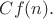 $C f(n).$