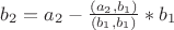 $b_2=a_2- \frac {(a_2,b_1)} {(b_1,b_1)}*b_1$