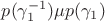 $p(\gamma_{1}^{-1})\mu p(\gamma_{1})$