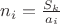 $n_i=\frac{S_k}{a_i}$