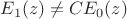 $E_1(z) \neq CE_0(z)$