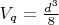 $V_q=\frac{d^3}8$