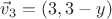 $\vec v_3=(3,3-y)$