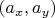 $(a_x, a_y)$