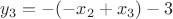 $y_3=-(-x_2+x_3) - 3$