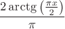 $$\frac{2 \arctg\left(\frac{\pi  x}{2}\right)}{\pi }$$
