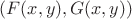 $(F(x, y), G(x, y))$