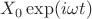 $X_0\exp(i\omega t)$