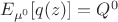 $E_{\mu^0}[q(z)]=Q^0$