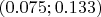 $(0.075;0.133)$