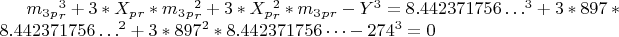 $ m_3_p_r^3+3*X_p_r*m_3_p_r^2+3*X_p_r^2*m_3_p_r-Y^3= 
8.442371756&hellip;^3+3*897*8.442371756&hellip;^2+3*897^2*8.442371756&hellip;-274^3=0$