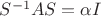 $S^{-1} A S = \alpha I$