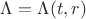 $\Lambda=\Lambda(t,r)$