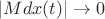 $|M dx (t)| \to 0$