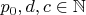 $p_0,d,c\in \mathbb{N}$