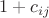 $1+c_{ij}$ $1+c_{ij}$