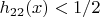 $h_{22}(x)<1/2$