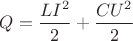 $Q=\dfrac{LI^2}{2}+\dfrac{CU^2}{2}$