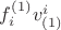 $f^{(1)}_i v_{(1)}^i$