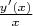 $\frac{y'(x)}{x}$
