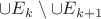 $\cup E_k\setminus \cup E_{k+1}$