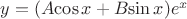 $y=(A{\cos x}+B{\sin x})e^x$