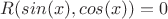 $R(sin(x), cos(x)) = 0$