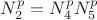 $N_2^p=N_4^pN_5^p$