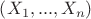 $\left( {{X_1},...,{X_n}} \right)$