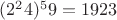 $(2^24) ^59 = 1923$