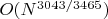 $O(N^{3043/3465})$