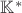 $\math \mathbb K^* $