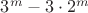 $3^{m}-3\cdot2^{m}$