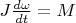 $J\frac{d\omega}{dt}=M$
