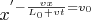 $x^'-\frac{vx}{L_0+vt}=v_0$
