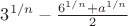 $3^{1/n} - \frac{6^{1/n} + a^{1/n}}{2}$