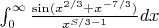 $  \int_{0}^{\infty} { \frac{ \sin(x^{2/3}  +  x^{-7/3} ) }{x^{S /3 - 1}}  dx} $