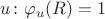 $u \colon \varphi _u(R)=1$ $u \colon \varphi _u(R)=1$