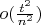 $o(\frac{t^2}{n^2})$