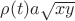 $\rho(t)a\sqrt{xy}$
