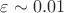 $\varepsilon  \sim 0.01$