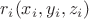 $r_{i}(x_{i},y_{i},z_{i})$ $r_{i}(x_{i},y_{i},z_{i})$