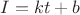 $\[I = kt + b\]  $