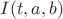 $I(t,a,b) $