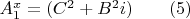 $A_1^x=(C^2+B^2i)\qquad (5)$
