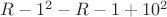 $R-1 ^  2 - R-1 + 1\eguiv0\pmodP ^ 2$