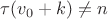 $\tau(v_0 + k) \ne n$