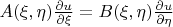 $A(\xi,\eta)\frac{\partial u}{\partial\xi}=B(\xi,\eta)\frac{\partial u}{\partial\eta}$