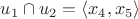 $u_1\cap u_2 =\langle x_4,x_5 \rangle $
