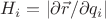 $H_i = |\partial \vec{r} / \partial q_i|$